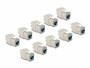 DeLock Keystone-Modul RJ45 zu LSA Cat.6A Grau, 10 Stück