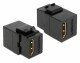 DeLock Delock Keystone Modul: HDMI, Buchse-Buchse, schwarz,