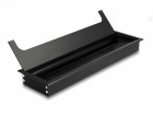 DeLock Einbaurahmen für Tisch mit Bürste 280x80x28mm, Schwarz