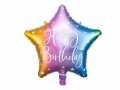 Partydeco Folienballon Happy Birthday Mehrfarbig, Packungsgrösse