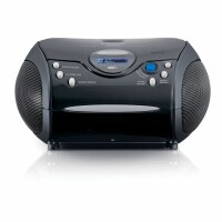 Lenco portabler CD Player SCD-24DAB BK Bluetooth, Uhr-Funktion