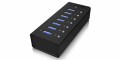 RaidSonic ICY BOX USB-Hub IB-AC618, Stromversorgung: Netzteil, USB