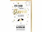 Braun + Company Geburtstagskarte Sterne Regen 11.5 x 17 cm, Papierformat