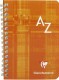 CLAIREFON Spiralheft mit Index  9,5x14cm - 68599     5mm, A-Z, ass.        50 Blatt