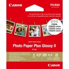 Canon Fotopapier Plus Glossy II PP-201, 8.9x8.9cm, 20 Blatt, 265g/m2