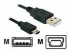 DeLock USB-Mini-Kabel 70cm A-MiniB, USB 2.0, schwarz