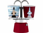 Bialetti Espressokocher Mini Express Magrite 2 Tassen, Rot