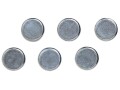 Franken Haftmagnet Chrom Ø 10 mm, 6 Stück, Silber