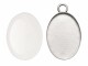 Glorex Anhänger Cabochon Oval, 27 x 19 mm, Detailfarbe: Silber