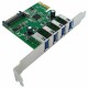 Value PCI-Express Adapter, 4x USB3.2 Gen 1 (5Gbit/s