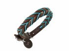 Hunter Halsband Solid Education Cord, M-L (60), Dunkelbraun/Türkis