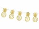 Partydeco Girlande Ananas 150 x 13 cm, Gold, Materialtyp