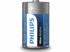Philips Batterie Batterie Ultra Alkaline D 2 Stück, Batterietyp