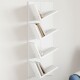 vidaXL Wand-Bücherregal mit 4 Fächern Weiß 33x16x90 cm