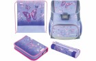 Herlitz Schulthek Loop Plus Blue Butterfly 4-teiliges Set