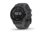 GARMIN GPS-Sportuhr fenix 6 Pro Solar Grau/Schwarz, Touchscreen