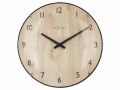 NeXtime Wanduhr Edge Wood Mini Nature, Form: Rund, Detailfarbe