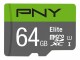 PNY microSDXC-Karte Elite UHS-I U1 64 GB, Speicherkartentyp