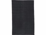 Liv Interior Baumwollteppich Herringbone 60 cm x 90 cm, Schwarz