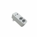 Abzweigstecker 2xT13 1xUSB-A/1xUSB-C weiss