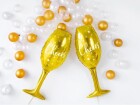 Partydeco Folienballon Glass Gold, Packungsgrösse: 1 Stück