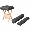 vidaXL Massage-Klapphocker 12 cm Dicker Sitz + 2 Nackenrollen
