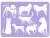 Bild 2 URSUS Schablone Tiere 6er Set, Breite: 18.9 cm, Länge