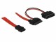 Bild 0 DeLock Slim-SATA-Kabel rot, 50 cm, Datenanschluss Seite A