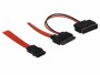 DeLock Slim-SATA-Kabel rot, 50 cm, Datenanschluss Seite A
