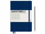 Leuchtturm Notizbuch Medium A5, Liniert, 2-teilig, Marineblau