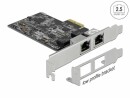 DeLock PCI Express x2 Karte auf 2 x RJ45 2,5 Gigabit LAN RTL8125