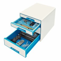 Leitz Schubladenbox WOW Cube A4 52132036 weiss/blau, 4