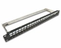 Wirewin Patchpanel 24 Port, Keystone, 1HE 19"-Rack Schwarz, Montage