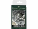 Faber-Castell Tuschestift PITT Artist Pen Grau/Schwarz, 8 Stück, Set