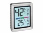 TFA Dostmann Thermo-/Hygrometer EXACTO, Detailfarbe: Silbergrau, Typ