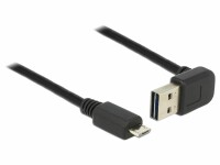 DeLock USB2.0-Easy Kabel, A-MicroB, 5m, SW, gew