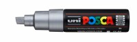 UNI-BALL  Posca Marker 8mm PC-8K SILVER MET silber, Keilspitze, Kein