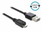 DeLock USB2.0-Easy Kabel, A-MicroB, 50cm, SW