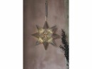 Sirius LED Fensterhänger Stern aus Metall, Silber, Betriebsart