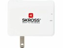 SKROSS USB-Wandladegerät US, 2 x USB-A, 17 W, Weiss