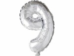 Creativ Company Folienballon 9 Silber, Packungsgrösse: 1 Stück, Grösse