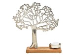 G. Wurm Teelichthalter Baum 1 Stück, Nature/Silber, Detailfarbe