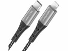 deleyCON USB 2.0-Kabel USB C - Lightning 2 m