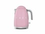 SMEG Wasserkocher 50'S RETRO STYLE 1.7 l, Rosa, Detailfarbe