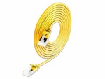 SLIM Slimpatchkabel Cat 6A, U/FTP, 0.5 m, Gelb