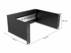 DeLock Hutschienenpanel 2HE 10", Schwarz, Montage: 10" Rack