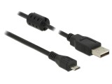 DeLock USB 2.0-Kabel mit Ferritkern USB A - Micro-USB