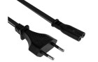 FURBER.power Netzkabel C7-T26 0.5 m Schwarz, Anzahl Leiter: 2