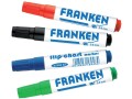 Franken Flipchart-Marker 4 Stück, Rot/Grün/Blau/Schwarz