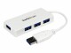 StarTech.com - 4 Port USB 3.0 Hub - Built-in Cable - Compact - SuperSpeed - White - USB Splitter - USB Port Expander - USB 3 Hub (ST4300MINU3W)